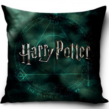 Harry Potter Dekokissen Heiligtümer des Todes - grün 40 x 40 cm Kissenbezug