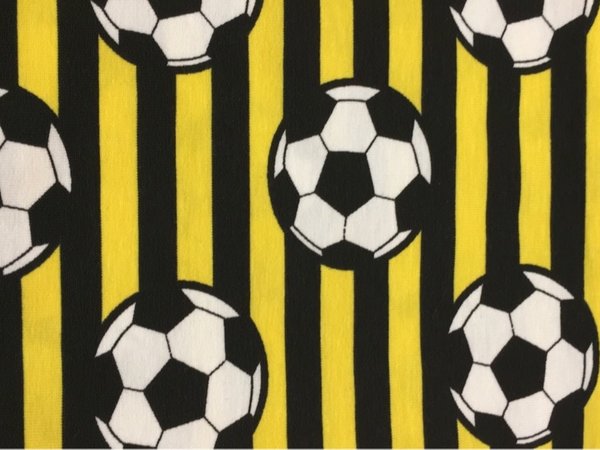 Mundmaske Fußball - gelb-schwarze Streifen