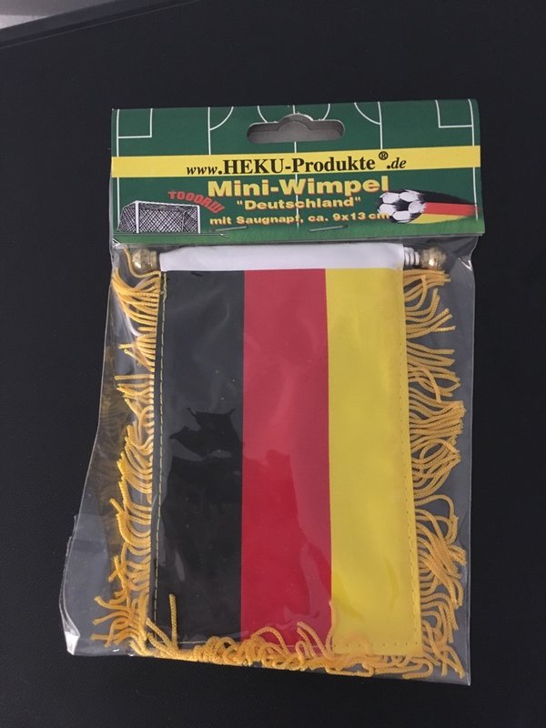 Wimpel Flagge Fahne Deutschland mit Saugnapf für die Autoscheibe