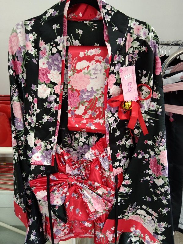 japanischer Frauen Kimono Lolita - rot